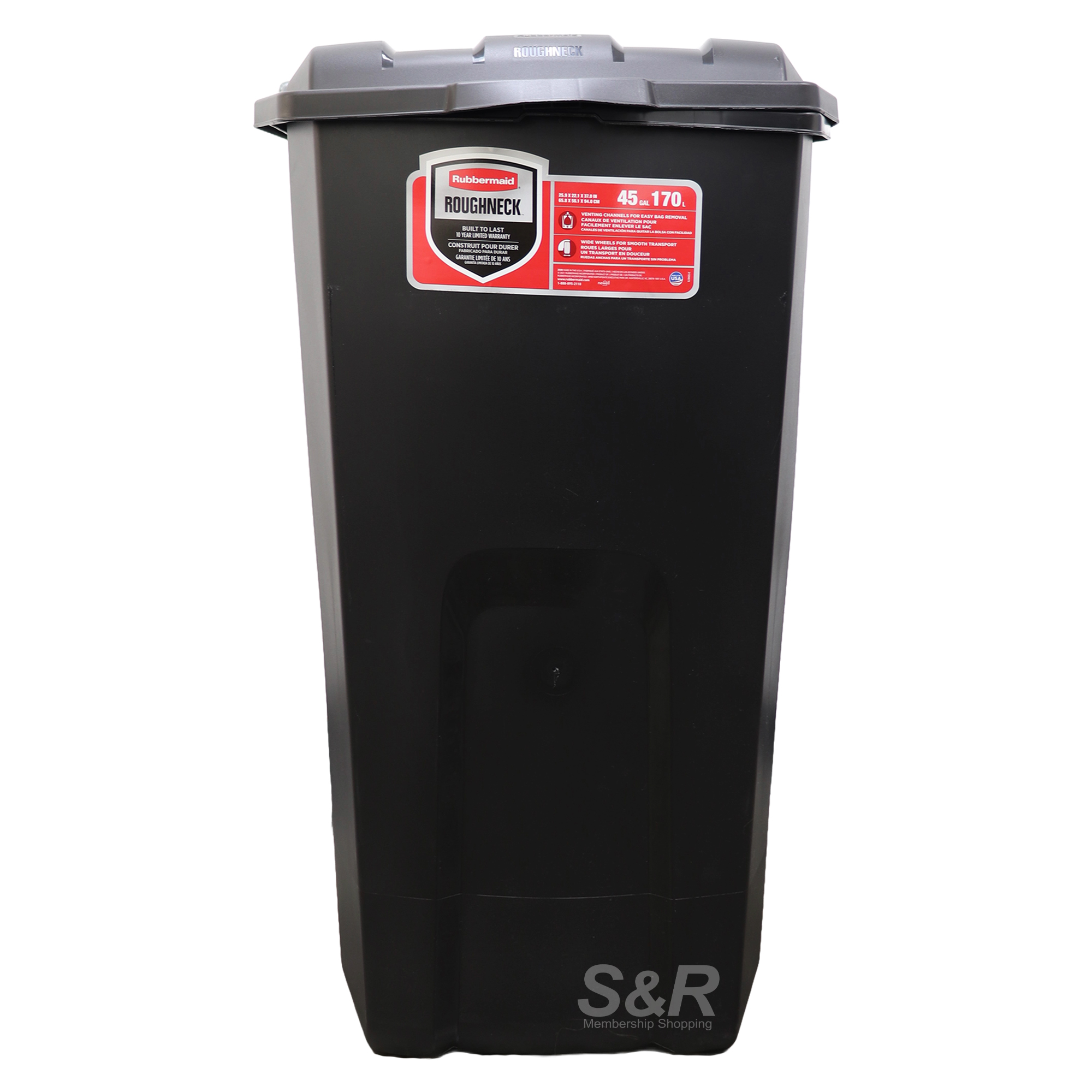 Rubbermaid Roughneck Black Trash Can 170L Capacity Rubbermaid Roughneck Black Trash Can 170L Capacity